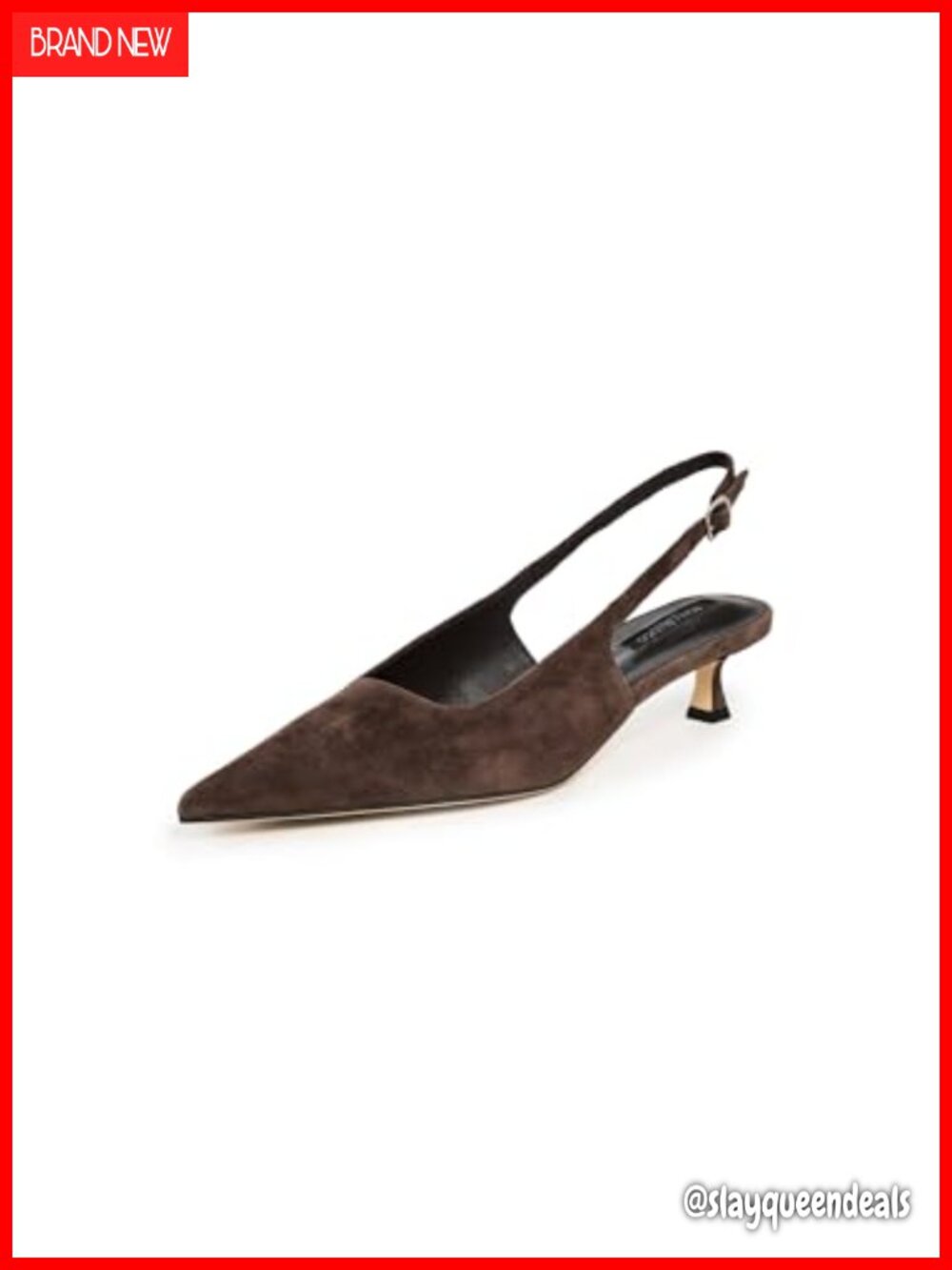 Tony Bianco Crush Slingback Kitten Heel Pointed Toe Suede Pump